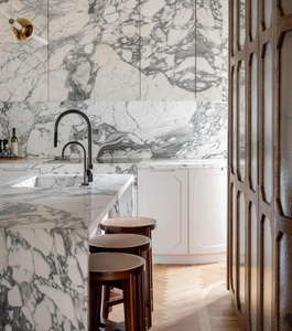 Lusso italiano Arabescato bianco lastra di marmo naturale Arabescato Matelria lucidato pavimento della parete della cucina - Product Image 5