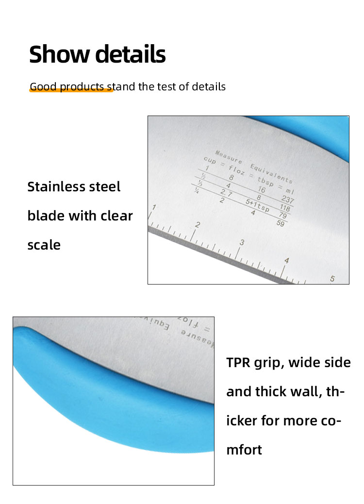 Stainless steel Pastry Dough cutter chopper scraper with Ruler kitchen baking tools Dough Bench Scraper