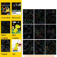 Arte para rascar que brilla en la oscuridad para adultos y niños, diseños personalizados, pintura para rascar ballena, divertida actividad creativa DIY, regalos personalizados