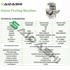 Máquina Peladora de Cebollas Industriales de 500 kg/h a 3000 kg/h, Máquina para Quitar la Piel de las Cebollas, Línea de Procesamiento de Pelado de Cebollas - Product Image 2