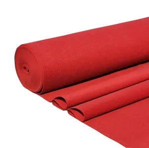2mm Thick Indoor Outdoor Nonwoven Polyester Exhibition Event Red Carpet Aisle Runner Wedding Carpet