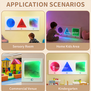 Pannello Sensoriale a LED con Specchio Infinito per Esigenze Speciali, Lavagna Attività per Scuole e Stanze Terapeutiche SEN - Product Image 5