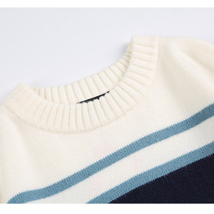 Otoño e Invierno nuevo estilo americano Retro pareja modelos colisión Color rayas suelto diario suéter - Product Image 6