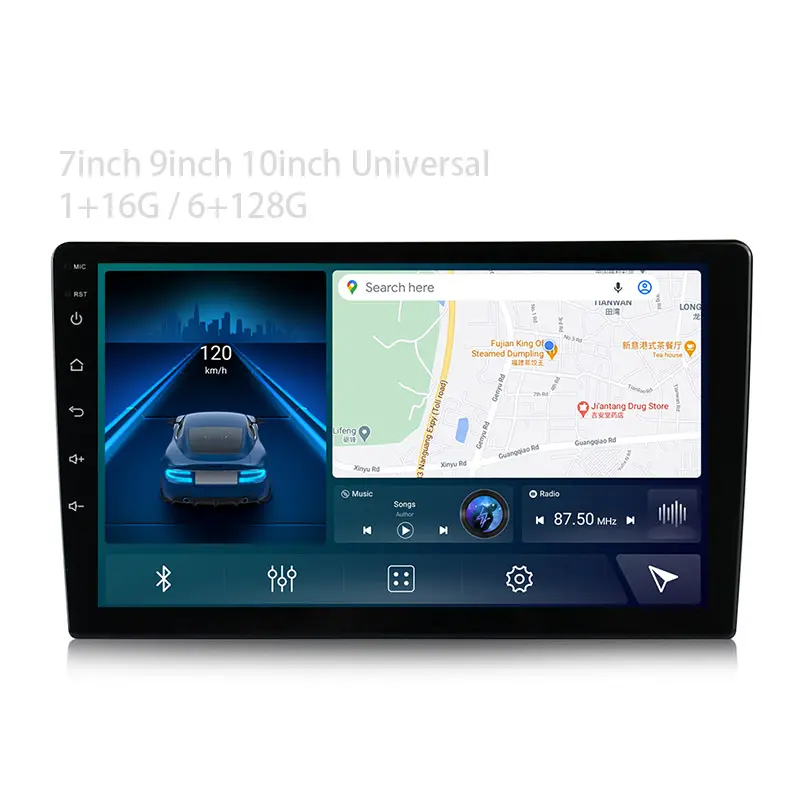 Wholesale Universal Android 12 Auto Radio Mp5 Player Car Stereo 2Din 7018B 7 Touch Screen For Vw Peugeot 407 Toyota Camry