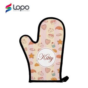 Nouvelle arrivée vente en gros de gants de cuisson en toile plate avec impression par sublimation gant de four vierge avec dos en caoutchouc - Product Image 5