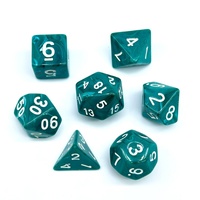 Ensemble de dés en acrylique arc-en-ciel à sept pièces Deskjoy avec coins arrondis pour le jeu de rôle sur table Dungeons & Dragons