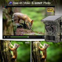 Cámara de rastreo 4K real con energía solar, conexión WiFi y de punto a punto, control por aplicación con vista en vivo