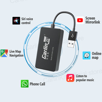 Adaptateur Carlinkit CCPA 4 en 1 pour CarPlay Android sans fil, compatible avec la mise en miroir filaire, TV, boîte AI pour Apple.