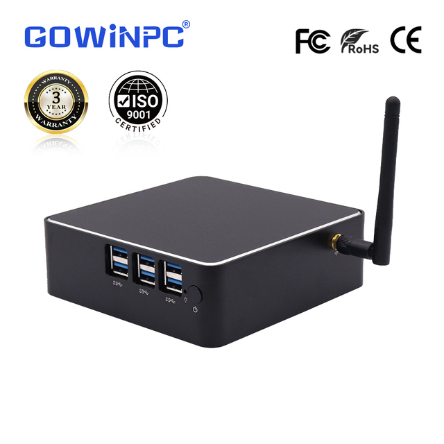 Rugged Mini PC Intel Core I7-8550U Aluminum Body SSD 4USB3.0 2USB2.0 WiFi 4G LTE for Remote Monitoring Business Use