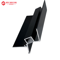 Perfil de Aluminio para Techo Empotrado, Canal LED Ultra Delgado, Luz Lineal, Reflector para Esquinas y Espacios Reducidos
