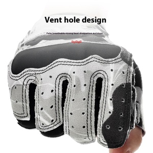 Durable Soft Leather Fingerless Sport Fishing <strong>Gloves</strong> Comfortable Sun Protection for <strong>Sailing</strong> Hunting Fishing - Product Image 4