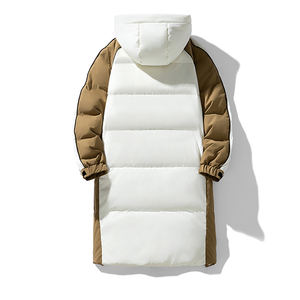 En el invierno de 2025, el nuevo abrigo largo con capucha y diseño en contraste, con relleno grueso, se mantiene cálido al aire libre, transpirable, simple y cómodo. - Product Image 4