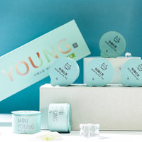 Custom Mixed Smaak Thee Macaron Kleur Geschenkdoos Met Kleine Thee Kan Ronde Aluminium Metalen Pot