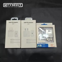 Chargeur mural PD à charge super rapide 45W avec câble USB-C pour Samsung Galaxy, adaptateur universel prise UK US EU