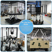 Plateforme de simulation de mouvement électrique haute précision à 6 axes avec moteur PLC, système de contrôle servo, simulation de conduite aérienne 6DOF 800kg