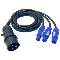 Câble d'alimentation filaire Powercon 3*1.5mm2 pour lumière de scène d'événement 16A Split 3 câble d'alimentation Audio étendu
