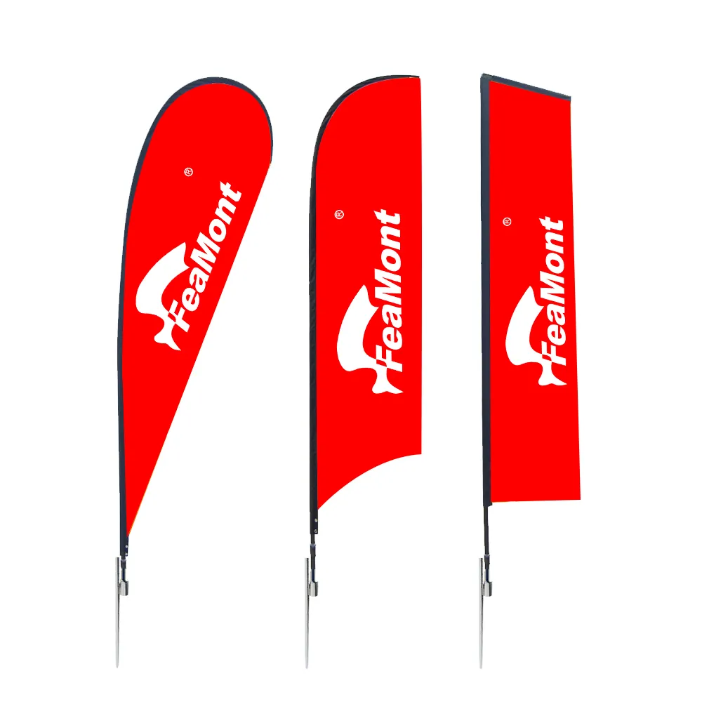 FEAMONT Custom Advertising Flying Banners Teardrop Feather Flag Banner Uae Flag Beach Flag