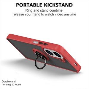 Ốp điện thoại mờ bán buôn cho Xiaomi 17 Pro <span class=keywords><strong>Max</strong></span> Poco M7 Pro 5G cho Redmi 15C 4G 5G có giá đỡ nhẫn, chất liệu mờ trong suốt - Product Image 6