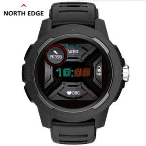 NORTH EDGE Mars 2 dos homens relógio inteligente freqüência cardíaca pressão arterial oxigênio no sangue Monitor Full Touch Screen Outdoor Sports Watch - Product Image 3