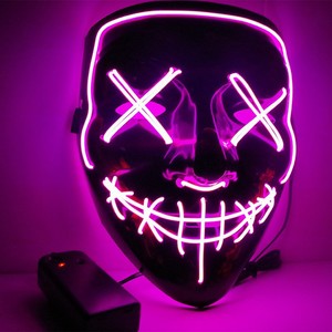Máscara <span class=keywords><strong>de</strong></span> Halloween Weliftrich-china Máscaras <span class=keywords><strong>de</strong></span> purga LED Máscara <span class=keywords><strong>de</strong></span> elección Disfraz DJ Party Light up Glow Color Máscaras <span class=keywords><strong>de</strong></span> miedo en <span class=keywords><strong>la</strong></span> oscuridad - Product Image 6