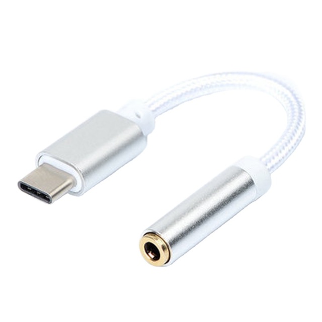 Hot Selling USB-C / Type-C Male to 3.5mm Female Weave Texture Audio Adapter for Phone