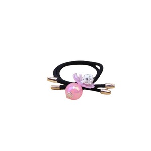 Korean Creative Round Bead Hair Ties For Girls With Rhinestone Flower Decor Casual Hair Accessories Ponytail Ties Small <b>Gifts</b> - Product Image 5