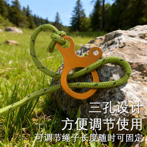 FervorFOX Hebilla de Nudo Rápido de 3 Orificios de Aleación de Aluminio 52x37mm, Anillo Ajustable Universal para Cuerda de Sujeción, Dorado, Rojo, Azul, Verde - Product Image 6