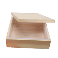 8000 ml Holzform für Seifenriegel, Große Quadratische Silikon-Seifenform mit Silikoneinlage