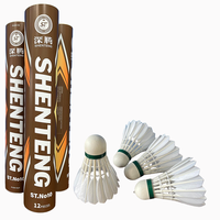 Balles de badminton en plumes de canard ST - Équipement d'entraînement en salle - Fabrication soignée - Trajectoire stable - Le meilleur choix en matière de qualité