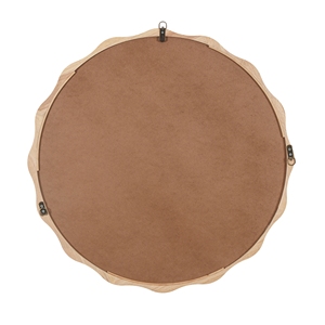 Espejo Ondulado de Madera Maciza - Espejo de Vanidad de Madera Natural para Decoración de Pared <span class=keywords><strong>31</strong></span>" X <span class=keywords><strong>31</strong></span>" Espejo Moderno para Decoración de Pared - Product Image 5