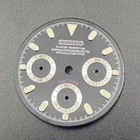 Cadran de montre en alliage de cuivre avec design à trois yeux en émail, 29,5 mm, accessoire de montre compatible avec le mouvement VK63, avec luminescence verte, fabriqué en Chine