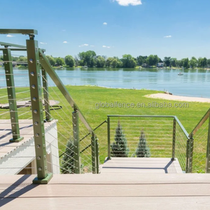 Reilbuトップランクワイヤーロープステンレス手すりバルコニーフェンシング42インチケーブル手すりデッキポスト - Product Image 1