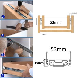 Factory Direct Damping Buffer Schubladen führungen für die Küche Outdoor Gym Möbel Hardware Channel Runners Rails <span class=keywords><strong>Guide</strong></span> - Product Image 2