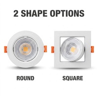 Spot LED encastré à prix avantageux, 3 CCT, changement de couleur par bouton rotatif, boîtier PC, pour éclairage intérieur