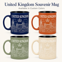 Mug à café en céramique souvenir touristique du Royaume-Uni, Londres Big Ben, 11 oz, mug souvenir en céramique, personnalisable ODM OEM, vente en gros