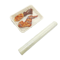Pla Food Clicing Wrap Biologisch Afbreekbaar Vlees Fruit Pla Wrap Film Jumbo Roll Clear Krimpfolie Food Grade Stretch Film