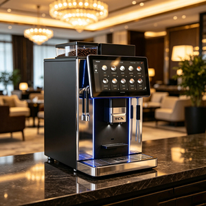 เครื่องชงกาแฟอัตโนมัติแบบหยอดเหรียญ รุ่นเชิงพาณิชย์ ชงสดจากเมล็ดกาแฟ พร้อมนมสด เอสเพรสโซ คาปูชิโน ลาเต้ แรงดัน 9 บาร์ หน้าจอสัมผัส 15.6 นิ้ว - Product Image 1