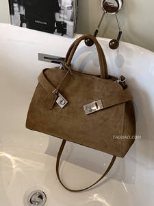 Sac en tissu suédé rétro, nouveau modèle 2026, grande capacité, sac à main pour femme, sac bandoulière haut de gamme - Product Image 3