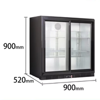 Mini-Doppeltür-Bar-Kühlschrank Kleine kompakte Luftkühlung Bier-Vitrine für den praktischen Gebrauch