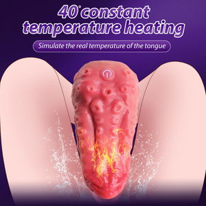 5 in 1リアルな舌型Gスポットバイブレーター加熱＆9種類の振動モードクリトリス刺激器舐めるような振動大人のおもちゃ - Product Image 6