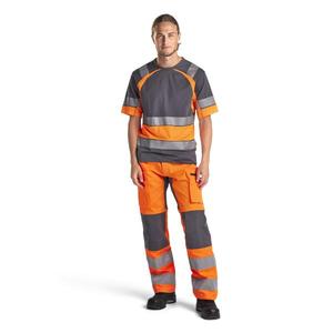 BLAKLADER - 158518115396C62 Pantalón Hi-Vis con elástico Naranja/Gris medio-EAN 7330509774007 ROPA DE TRABAJO DE LA HI-VIS - Product Image 3