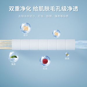 Cartouche de filtre à eau avec noyau en coton PP pour pomme de douche, filtration de salle de bain, 1 entrée et 1 sortie Xps2018 - Product Image 2
