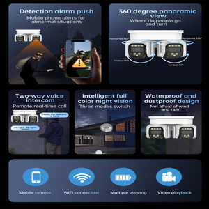 Wistino 8MP HD Dual Lens Wi Fi Cctv <strong>Camera</strong> 360 Degree Panoramic Detection Night Vision Full Color <strong>Wifi</strong> Security <strong>Camera</strong> - Product Image 4