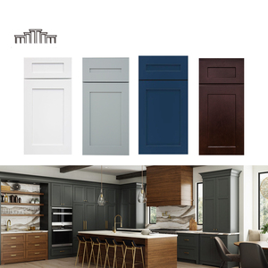 Luxury Modular White Shaker Kitchen Island Cabinet Kitchen Cabinets Solid Wood Kitchen Furniture Direct From China