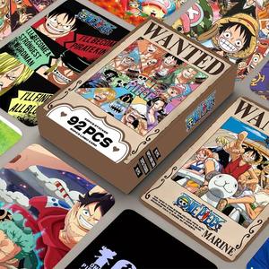 92PCS/CAJA, Detective de Dibujos Animados, One Piece, Luffy, 60PCS Tarjetas <span class=keywords><strong>Lomo</strong></span>, 32PCS Pegatinas, Accesorios de Cosplay, Tarjetas de Anime de Papel - Product Image 1