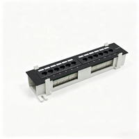 Panneau de brassage réseau Cat6 UTP 12 ports, 10 pouces, pour montage mural et en rack, avec connecteurs RJ45 Keystone, pour système de câblage LAN