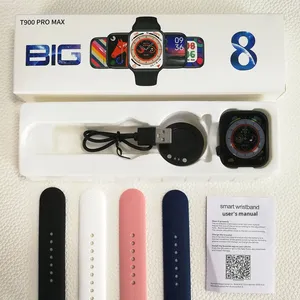 T900promax nhà máy trực tiếp Vòng đeo tay thông minh đồng hồ cho <span class=keywords><strong>Bluetooth</strong></span> cuộc gọi Heart Rate máu áp lực oxy sức khỏe Pedometer <span class=keywords><strong>Android</strong></span> - Product Image 6