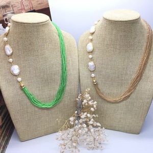 Fabricante de joyas, nuevo collar de múltiples hilos con cuentas de cristal hecho a mano, collar de perlas Diy elegante y de moda - Product Image 4