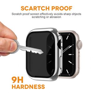 Étui de protection anti-espion pour Apple Watch 7/8, prix usine, avec protection d'écran en verre trempé pour montre connectée S7/8 - Product Image 4