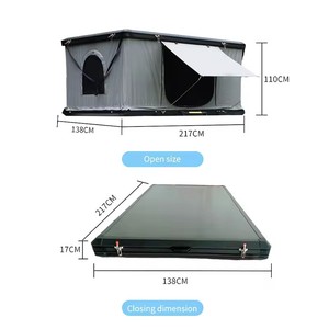 Carpa de techo impermeable para coche, de aluminio rígido, para acampar al aire libre, carpa de techo para auto, carpa de techo para acampar. - Product Image 6